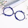 2pcs Mountain Alliance Each Other Couple Red Rope Bracelets a Pair of Magnet Stone Girlfriends Gift Braided Rope Jewelry