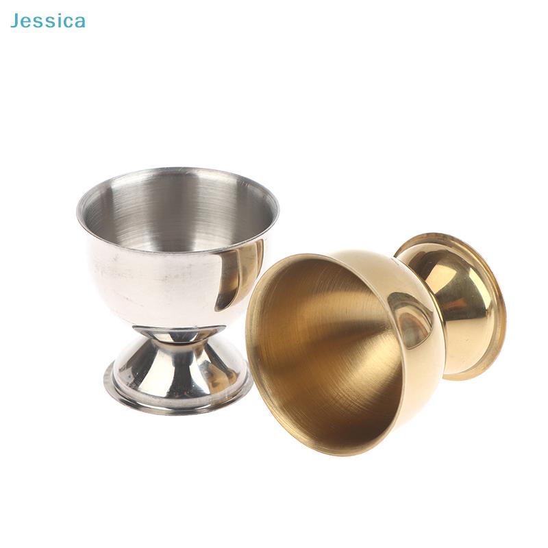 Stainless Steel Egg Cup Set - Shiny Silver  Gold Egg Holders For Breakfast Kitchen Tableware(4Pcs)
