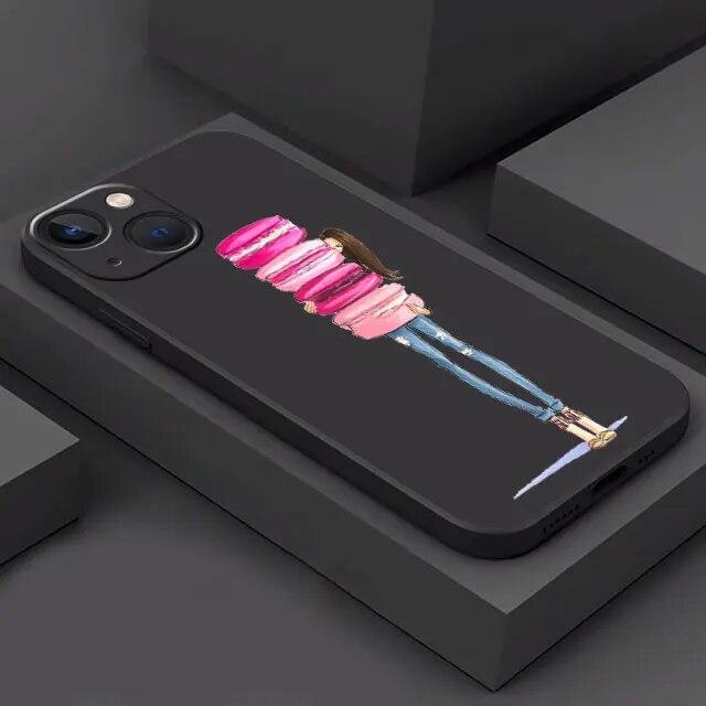 Pretty Girl Lady Phone Case For iPhone Samsung Galaxy Redmi Xiaomi Oppo OnePlus Note S A 7 8 9 10 11 12 13 14 20 21 22 23 53 54 Pro Max Plus Ultra