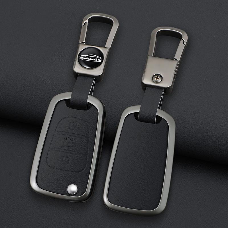 Zinc Alloy Leather Car Key Case For Hyundai I20 I30 Ix20 Ix25 Ix35 Elantra Kia Sportage Rio 3 Soul Optima Ceed Pro K5 K2 Pride