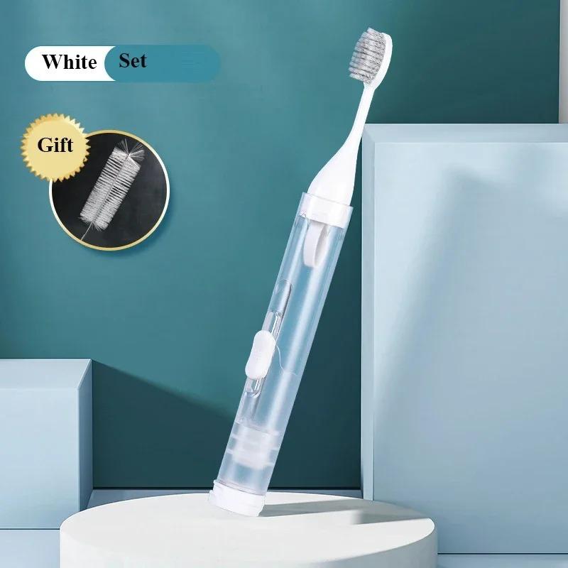 1PC Outdoor Travel Toothbrushes and Toothpastes All in One Carry Dental Kit Mini Compact Portable Office Foldable Toothbrush Set