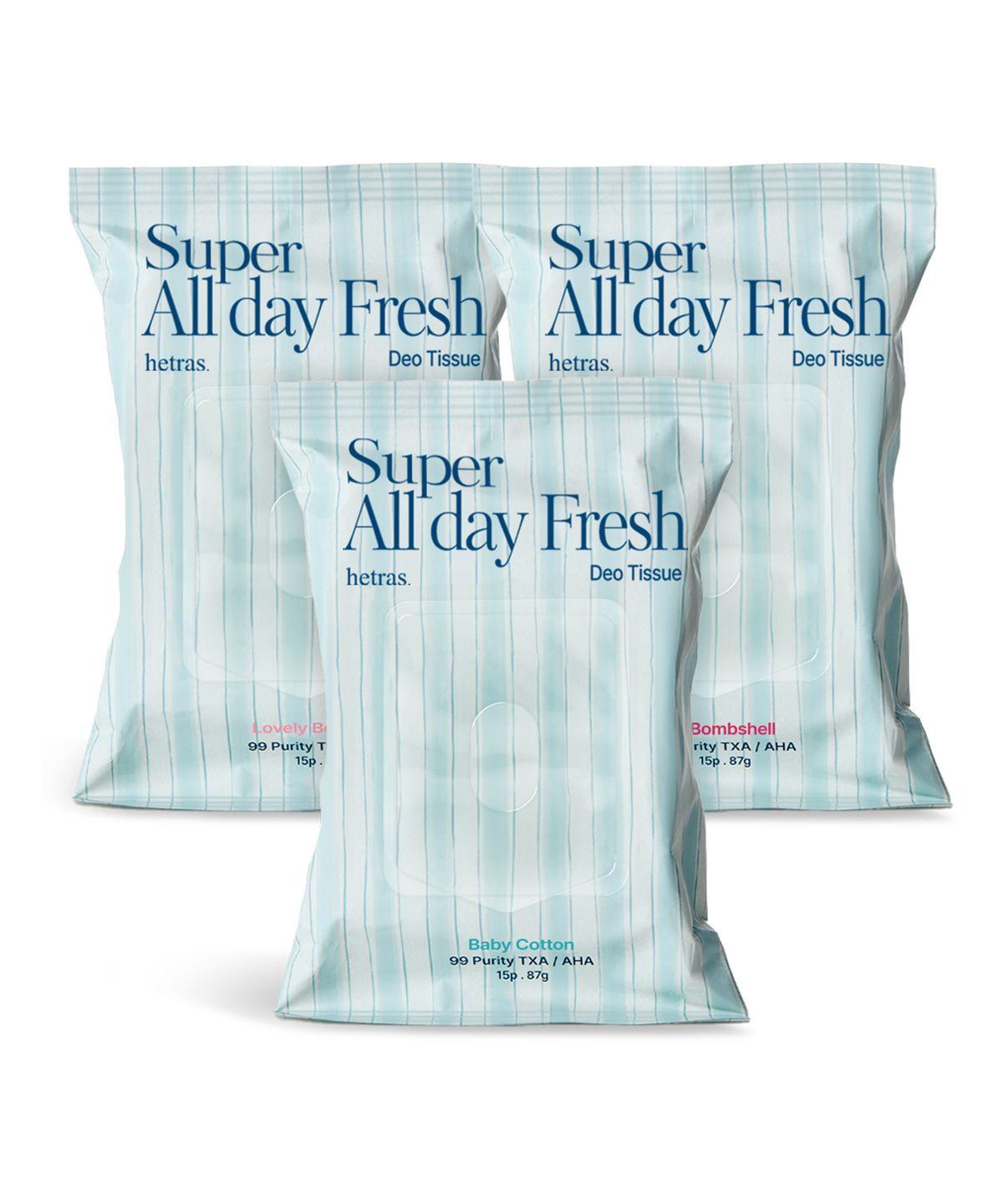 Super All Day Fresh Deodorant Tissues (3-pack) 3 Bombshells