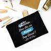 Merci Maitre Print Pencil Bag  Men Travel Toiletry Organizer Bags Makeup Pouch  Teacher's Day Graduation Thanks Gift for Teacher