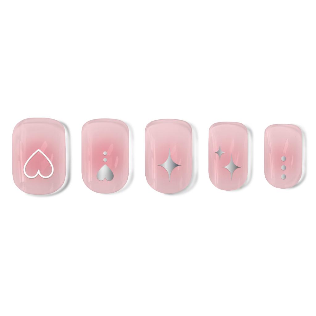 Korean Gel Nail Stickers UV Lamp | Salon Look At Home | No Glue Needed POINT VER.