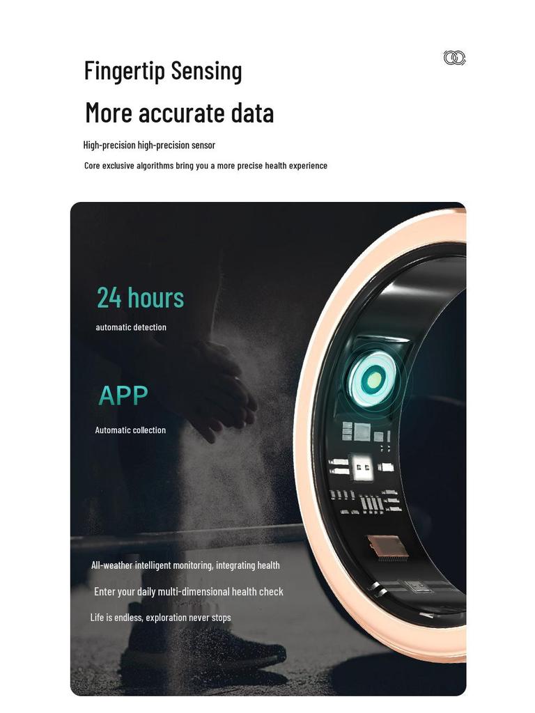 DaringV6 Smart Ring: Multifunctional Sports Pedometer with Heart Rate and Sleep Monitoring