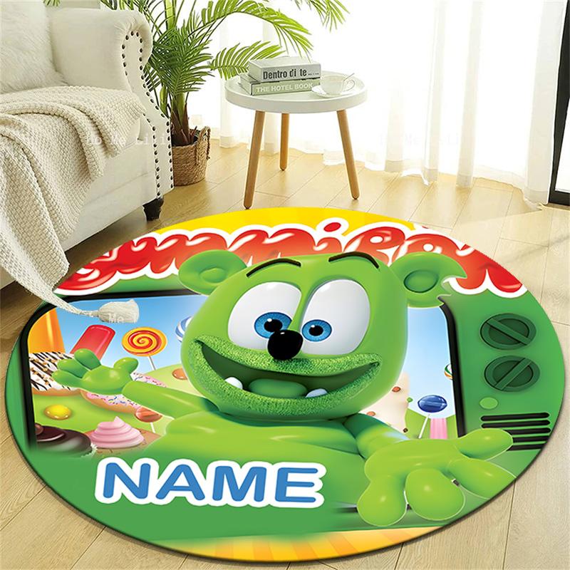 Personalized Gummibar friends Round Chair Office Rug - Perfect for Mat, Office Chair & More - Ideal Gift for Birthdays and Holidays