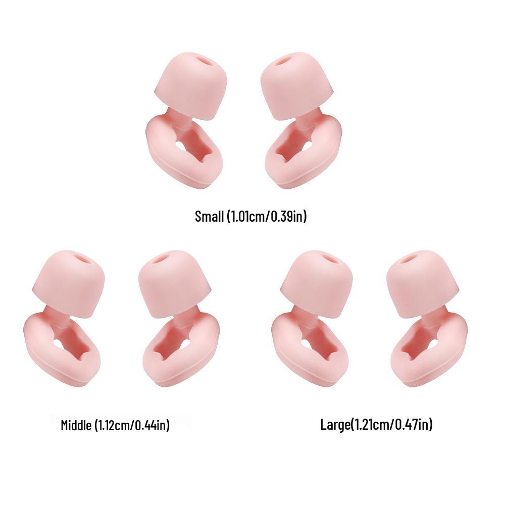 Multi-Size Noise Cancelling Silicone Earplugs Set for Swimming & Sleeping (S/M/L)