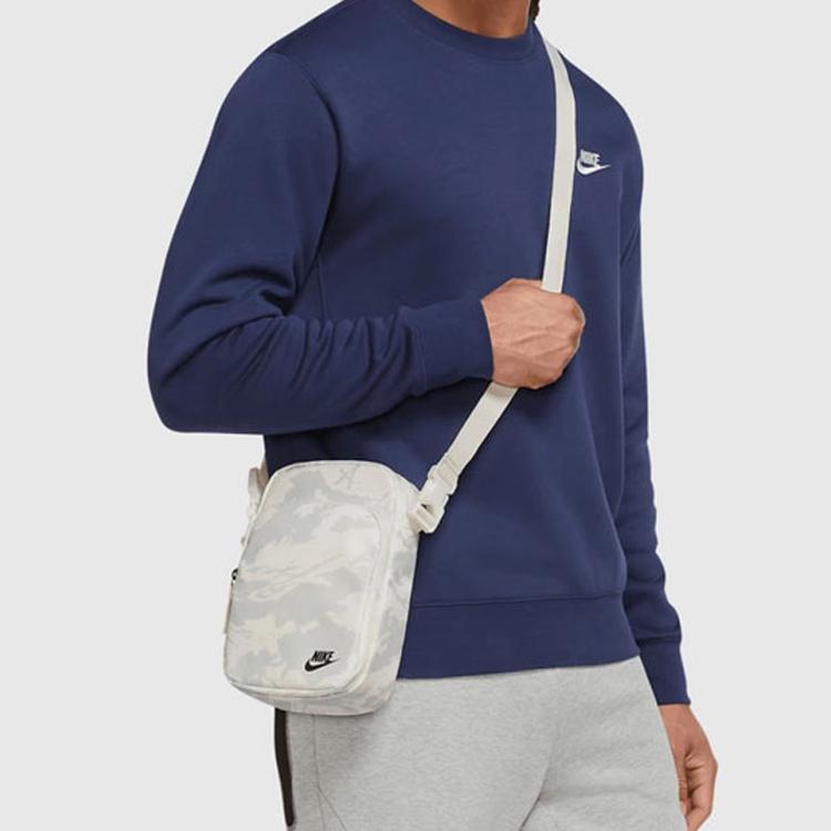 New Nike Heritage Fabric Crossbody Bag, Shoulder Bag Unisex White DQ5934-133