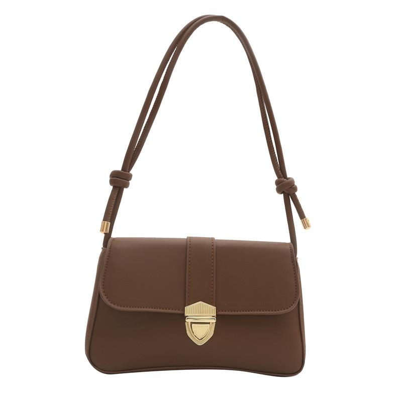 Fashion Womens Bag 2023 Winter New Stylish Solid Color Shoulder Bag**