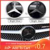 CFR1 For Benz 3d Chrome Black Star Logo Car Front Grille Emblem For Mercedes Benz W205 W212 W207 A B C E SLK GLK CLA CLS Viano GL ML