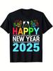 Top Pick Mens 2025 New Year Celebration TShirt