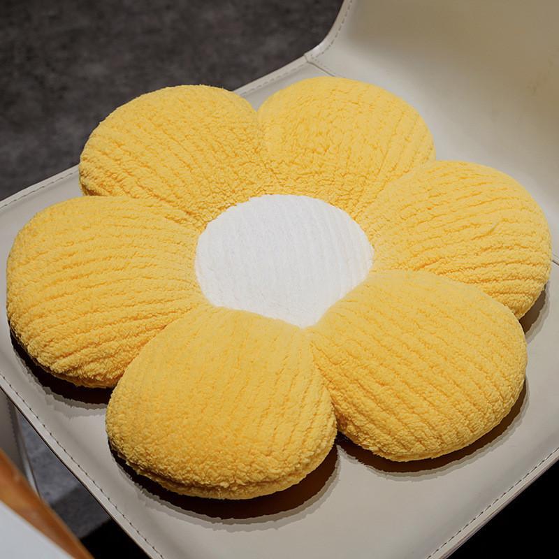 Flower Seat Cushion For Bedroom Home Office Plush Short Pile Pp Cotton Decor
