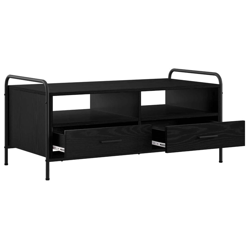 Coffee Table Black Oak Look 99.5 X 49 X 46 Cm Engineered Wood