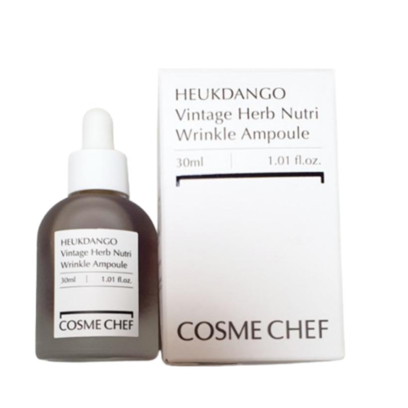 COSME CHEF Heukdango Vintage Herb Nutri Wrinkle Ampoule 30ml Korea Beauty