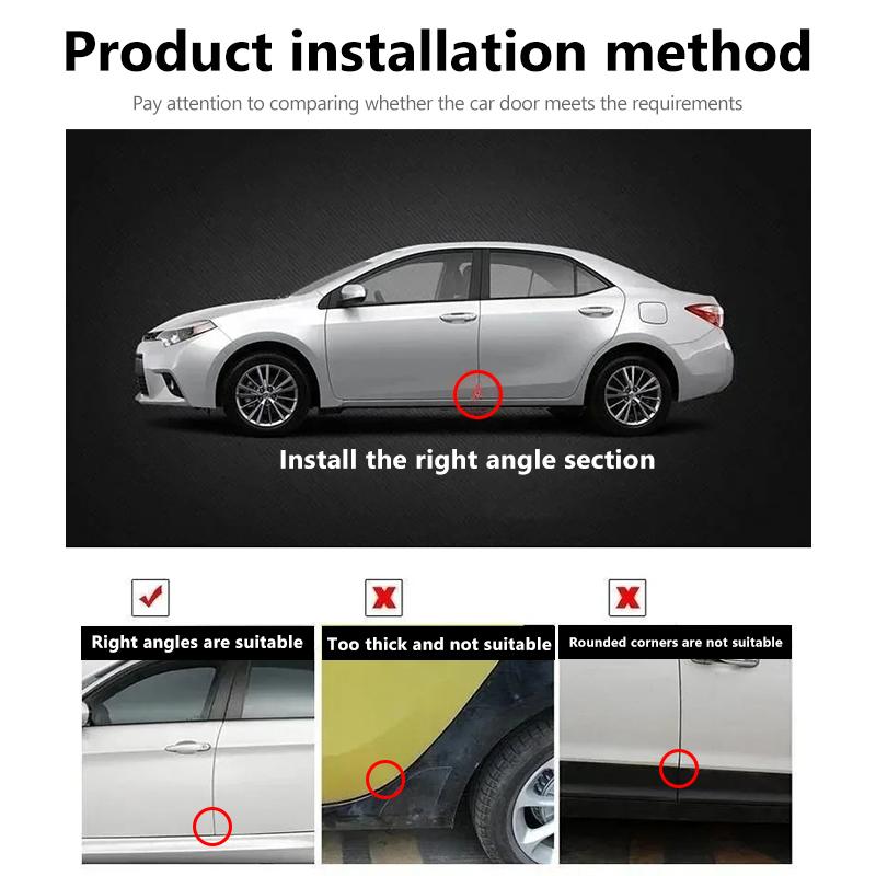 NGB5   For Abarth 4Pcs Car Door Corner Cover Anti-Scratch Protection Sticker Auto Accessories FIAT 500 FR Doblo Siena Tipo Stilo UNO