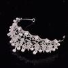 Silver Rhinestone Tiara Gold Pearl Tiaras Temperament Bride Crown  Princess