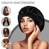 Solide Satin-Schlafhaube Haartuch Elastisches Band Schmaler Kopfbindeband Rand Badezimmer Duschhaube Zum Schlafen Damen Dusche Haarpflege