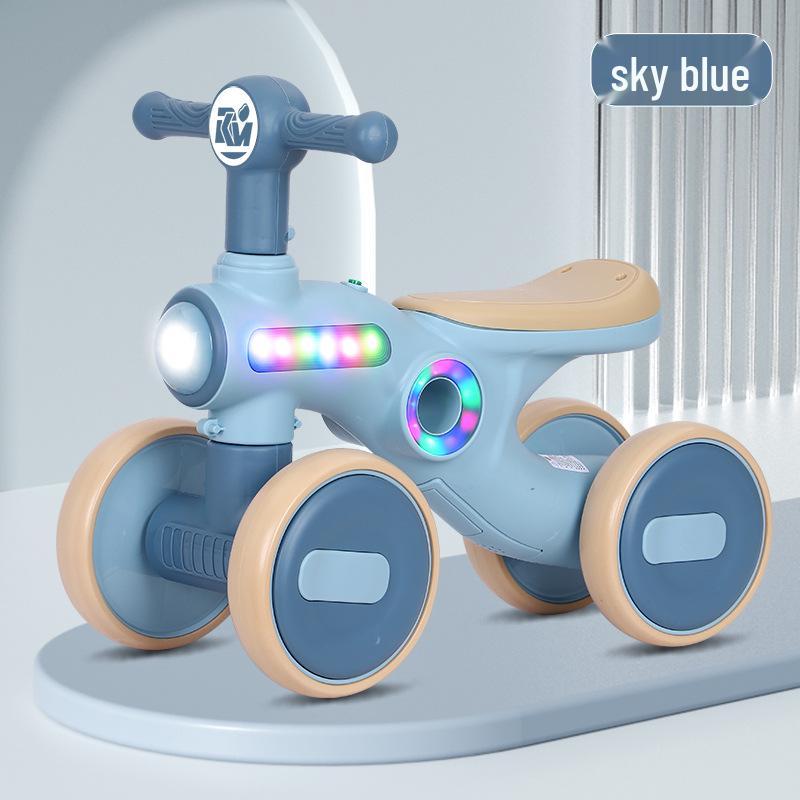 Auto oscillante a 4 ruote anti-ribaltamento per bambini da 1 a 3 anni - Senza pedali, Spingi e vai, Monopattino deambulatore