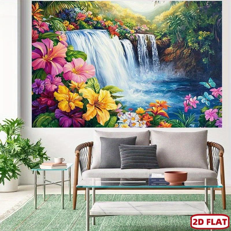 1Pcs Tropical Waterfall Floral Decoration Background Winter Backdrop Decorations For Photo Studio Photo Booth Christams Party