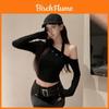 Oversize T Shirt With Backless Design For Women Spring Autumn Casual Wear