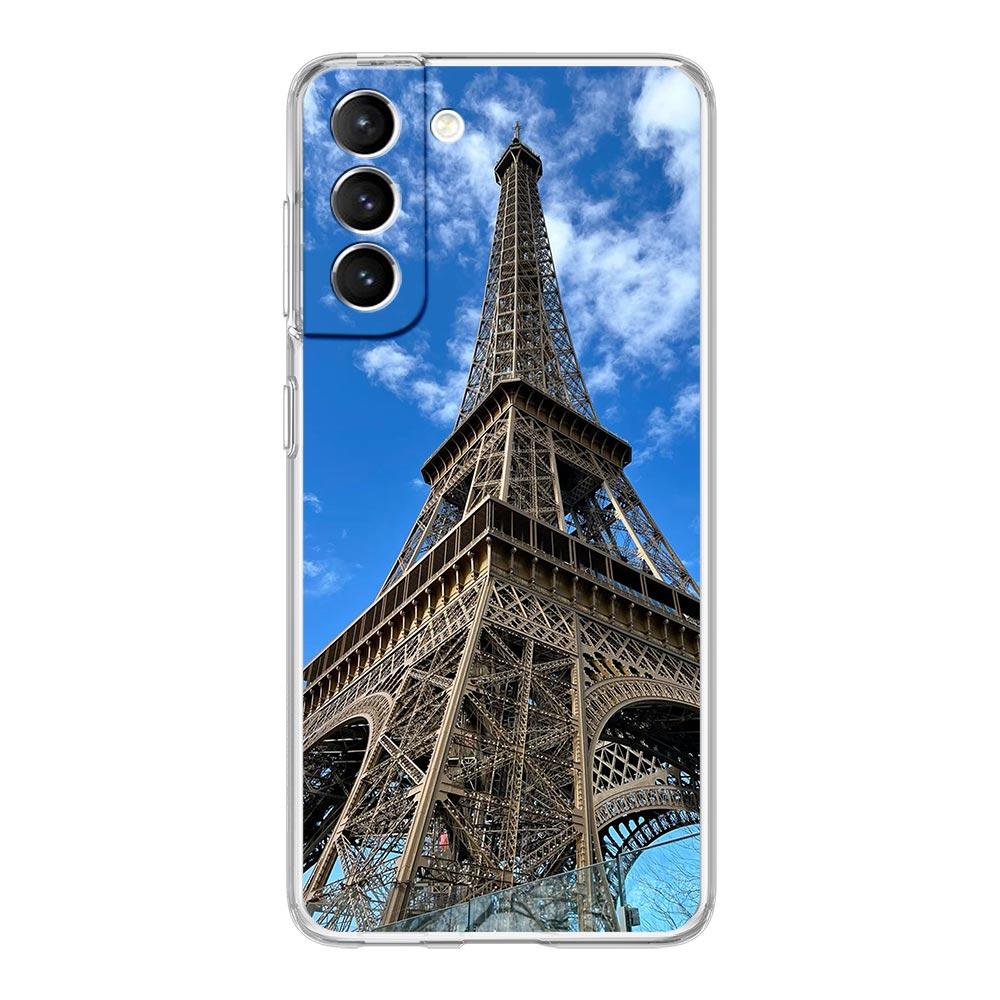 Phone Case For Samsung Galaxy S25 Edge S24 S23 FE S22 Ultra S20 S21 5G S10 Plus S10E Soft Clear Cover Red Umbrella Eiffel Tower
