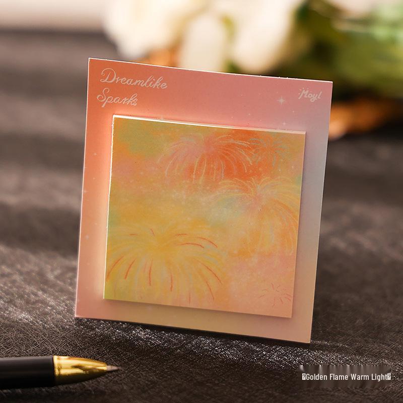 

Aesthetic Oil Painting Landscape Sticky Notes - Strong Adhesive for Journals and Student Use 30 Sheets/Pad