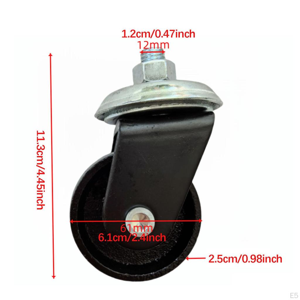 Floor Jack Caster Accessories Easy to Install Smooth Metal Spare Parts Stability Replace