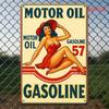 Vintage Retro Motor Oil Gasoline Sign 8x12 Inch Metal Wall Art Funny Garage Bar Cafe Restaurant Decor 2D Plaque