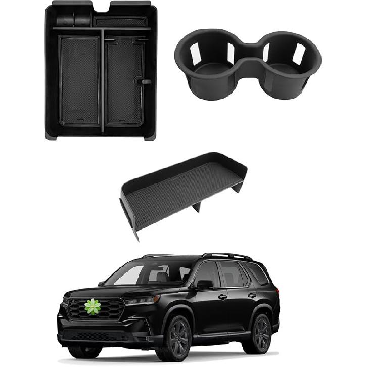 2026 Passport Center Console Cup Holder,For 2026 Honda Passport Accessories TPE Material Cupholder Coaster Liner Compatible With 2026 Honda Passport