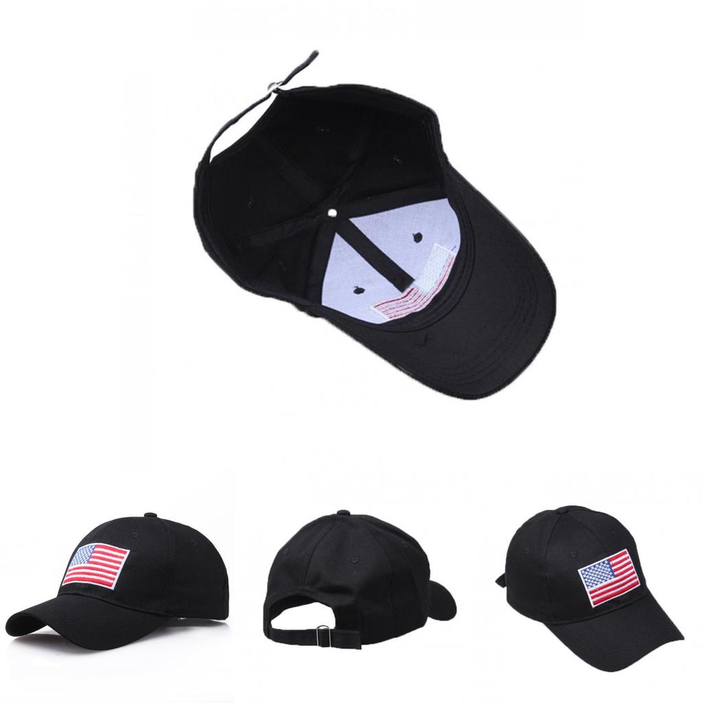 Premium Us Flag Embroidery Cap Officer Baseball Hat For Unisex Adults With Adjustability