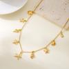 1 pezzo Collana con Ciondolo Stella Marina, Conchiglia, Tartaruga Stile Boemo Casuale, Adatta per Vacanze al Mare, Viaggi, Feste, Abbigliamento da Sera
