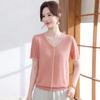 Summer Ice Silk Knit Top for Middle-Aged Women - Short-Sleeve, Stylish, Cooling T-Shirt