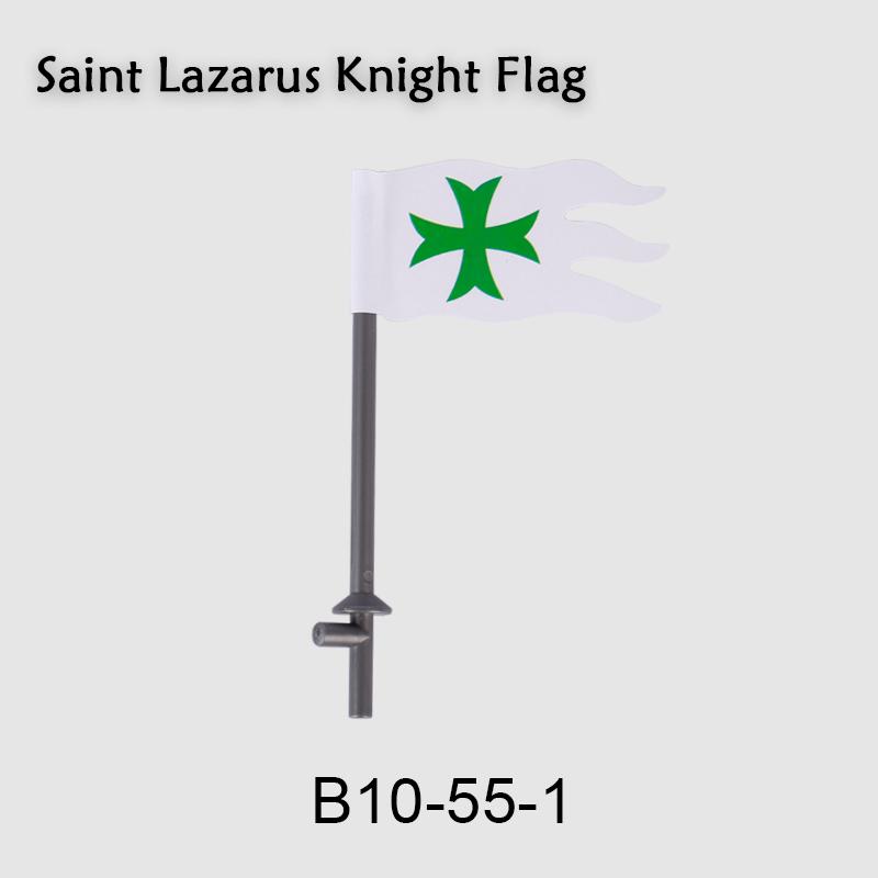 Medieval Military Flag Series War Castle Knight Soldier Warrior Accessories Building Blocks Ancient Holy Rome Bricks Toys Gifts