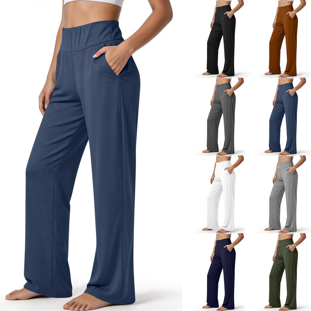 Pantaloni da Lavoro Elasticizzati Traspiranti da Donna con Tasche Pantaloni Casual Slim Fit per