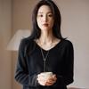 2025 Women's V-Neck Soft Cashmere Knit Sweater - Autumn/Winter Loose Fit