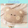 Plush Bear Emoticon Pillow With Soft Foam For Lounge And Office Comfort