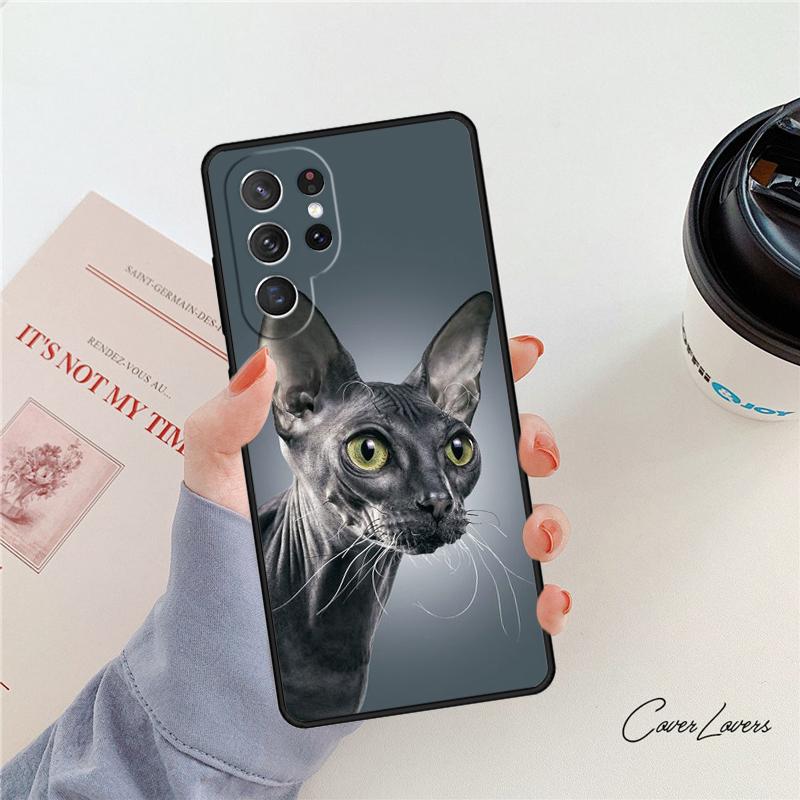 Sphynx Sphinx Cat Phone Case For Samsung Galaxy S24 S25 S23 S22 Ultra Note 10 20 Plus S20 S21 FE Cover