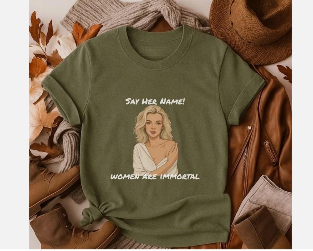 GILDAN TEE Iryna Zarutska Memorial Tee Women Are Immortal military green Unisex T-Shirt L