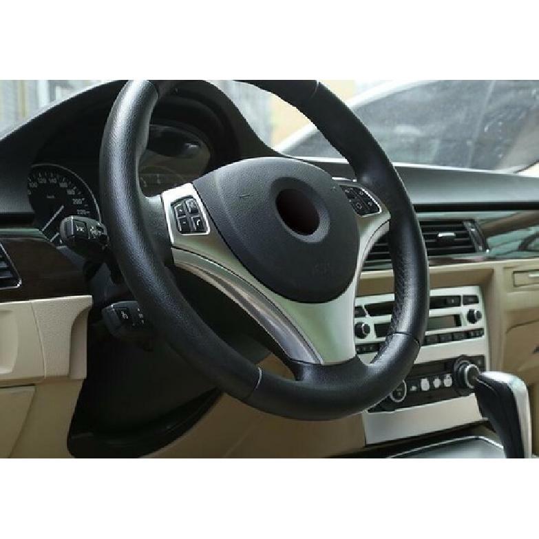 Steering Wheel Border Strip Cover Trim 2005-12 For BMW 3-Series E90 Matte Silver