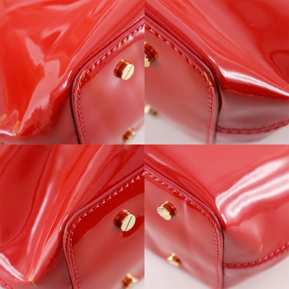 Tory Burch Logo-Tasche mit Lochmuster Rotes Emaille Damen Gebraucht