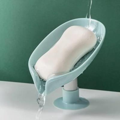 Soap Box Self Draining Soap Dish Holder Easy Clean Soap Dish Leaf Shape Soap Box Tray Soap Dish Bathroom Wash Basins Accessories