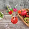 50pcs Colorful Juice Mix Color Plastic Straws Party Tableware Umbrella Drinking Straw Bar Supplies