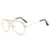 Unisex Retro Big Round Metal Frame Clear Lens Glasses Eyeglasses Spectacles
