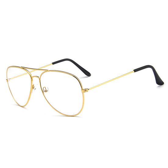 Unisex Retro Big Round Metal Frame Clear Lens Glasses Eyeglasses Spectacles
