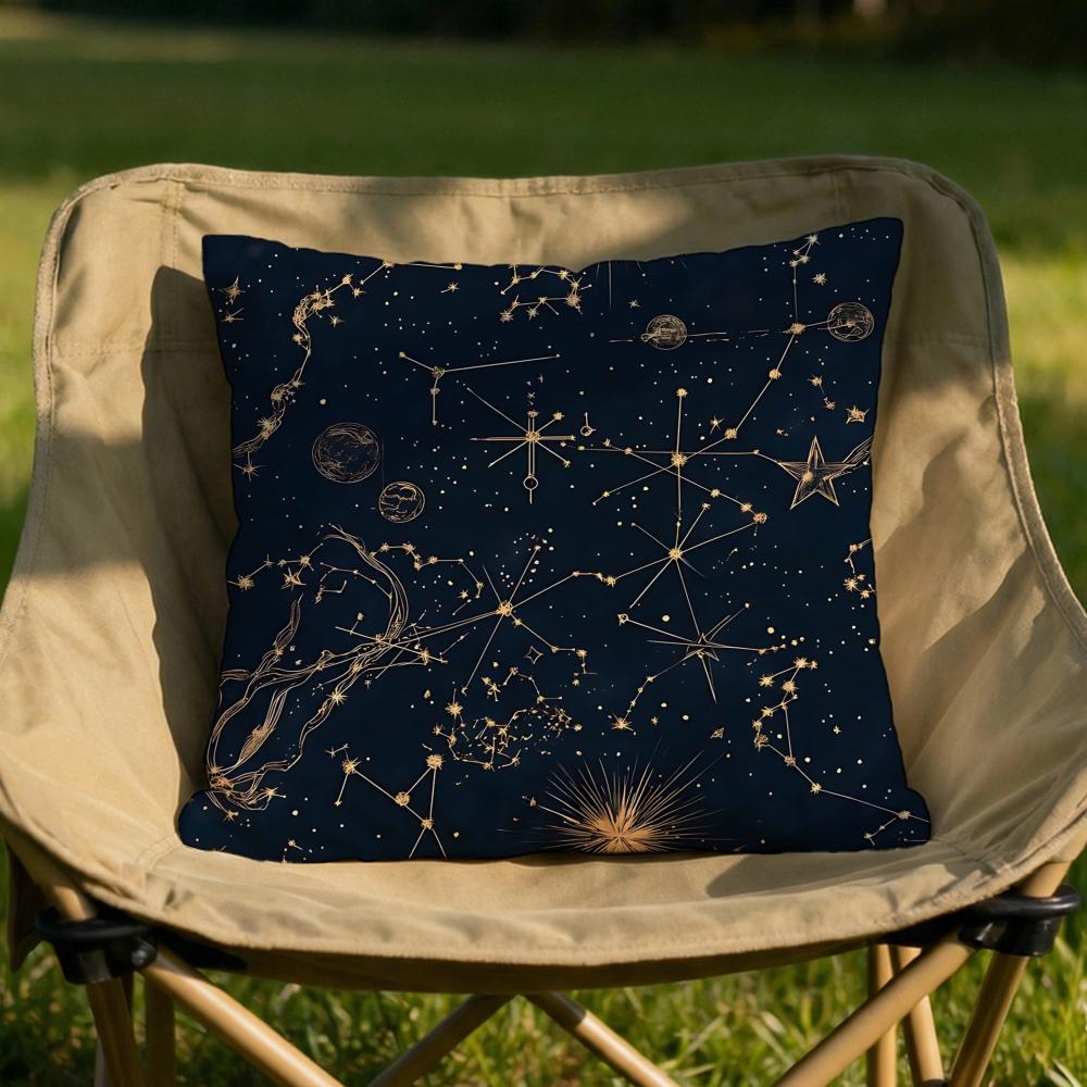 mysterious constellation pattern Cushion Cover Soft Reversible Durable Pillow Cover for Home Car Daily Comfort