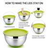 Airtight Lids Salad Bowls Stainless Steel Storage Bowls New Egg Mixing Bowl