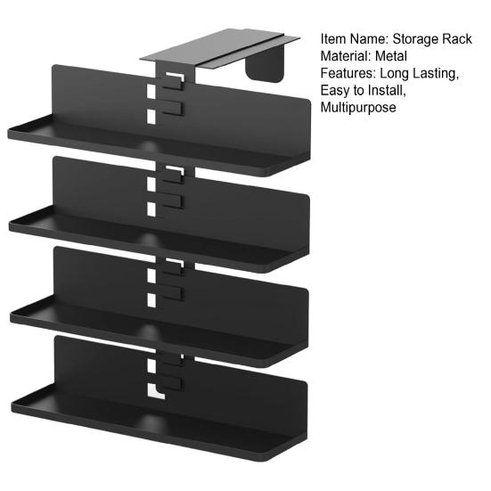 Yousheng Storage Rack Strong Load-bearing Space-Saving Easy Access Simple Installation 4-Layer Vertical Shelf Flavor Storage Holder