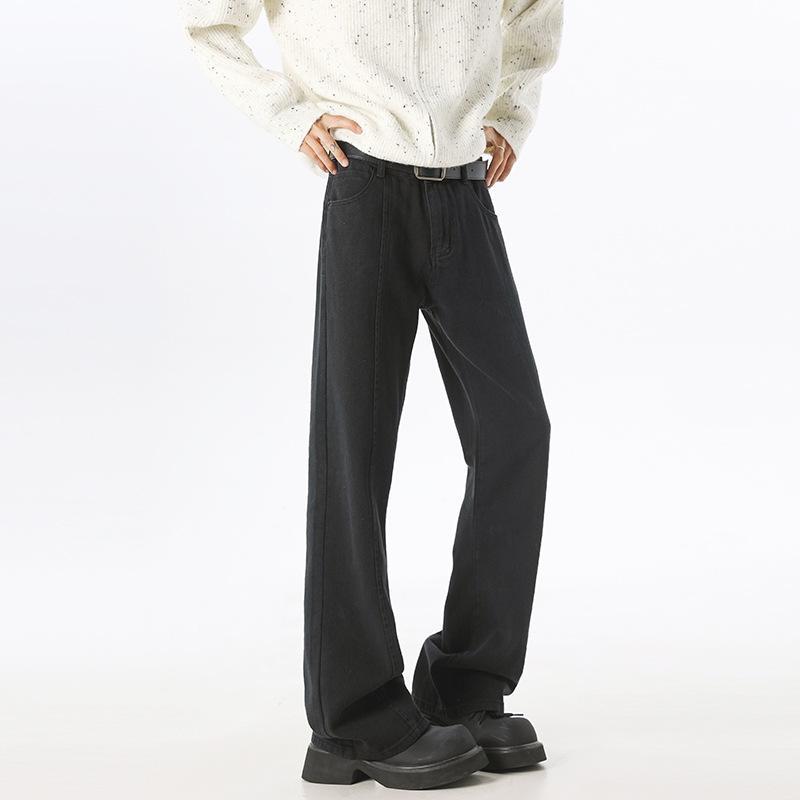 

Американские джинсы с высокой посадкой для мужчин, свободные брюки прямого кроя в стиле кэжуал XXL