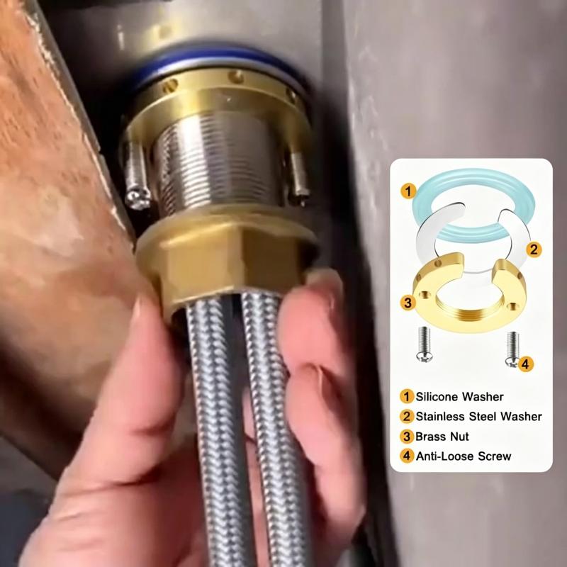 Faucet Sealing Gasket Gasket Leakproof Fixing Tool Set Locking Nut To Prevent Bathroom And Kitchen
