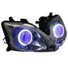 Motorcycle Custom Angel Eyes LED Headlight Assembly HID Projector Bi-Xenon Head Light Lamp For Honda CBR 600 CBR600 F4i 2001-07